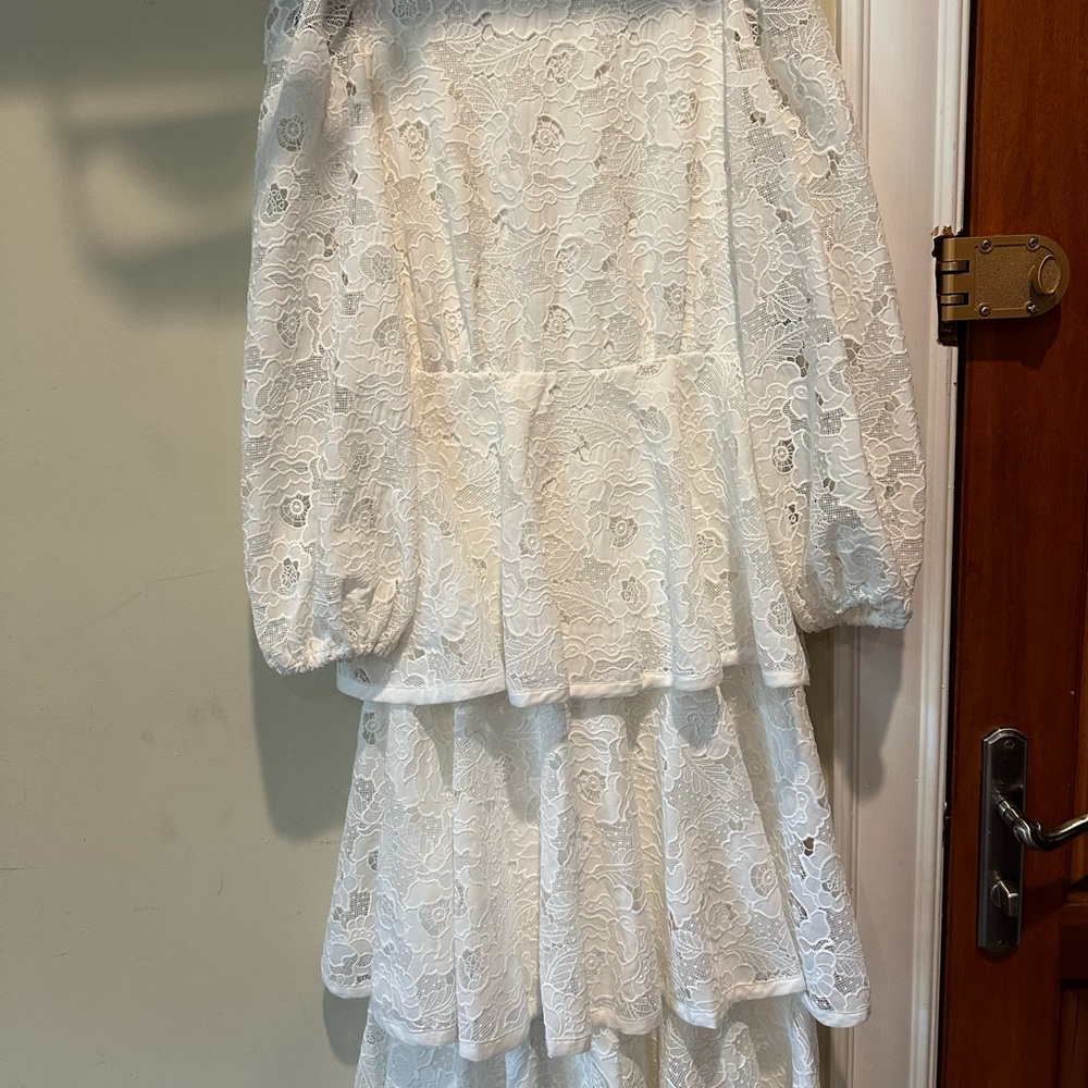 BRIDAL LACE WHITE 3 LAYER BRIDAL DRESS